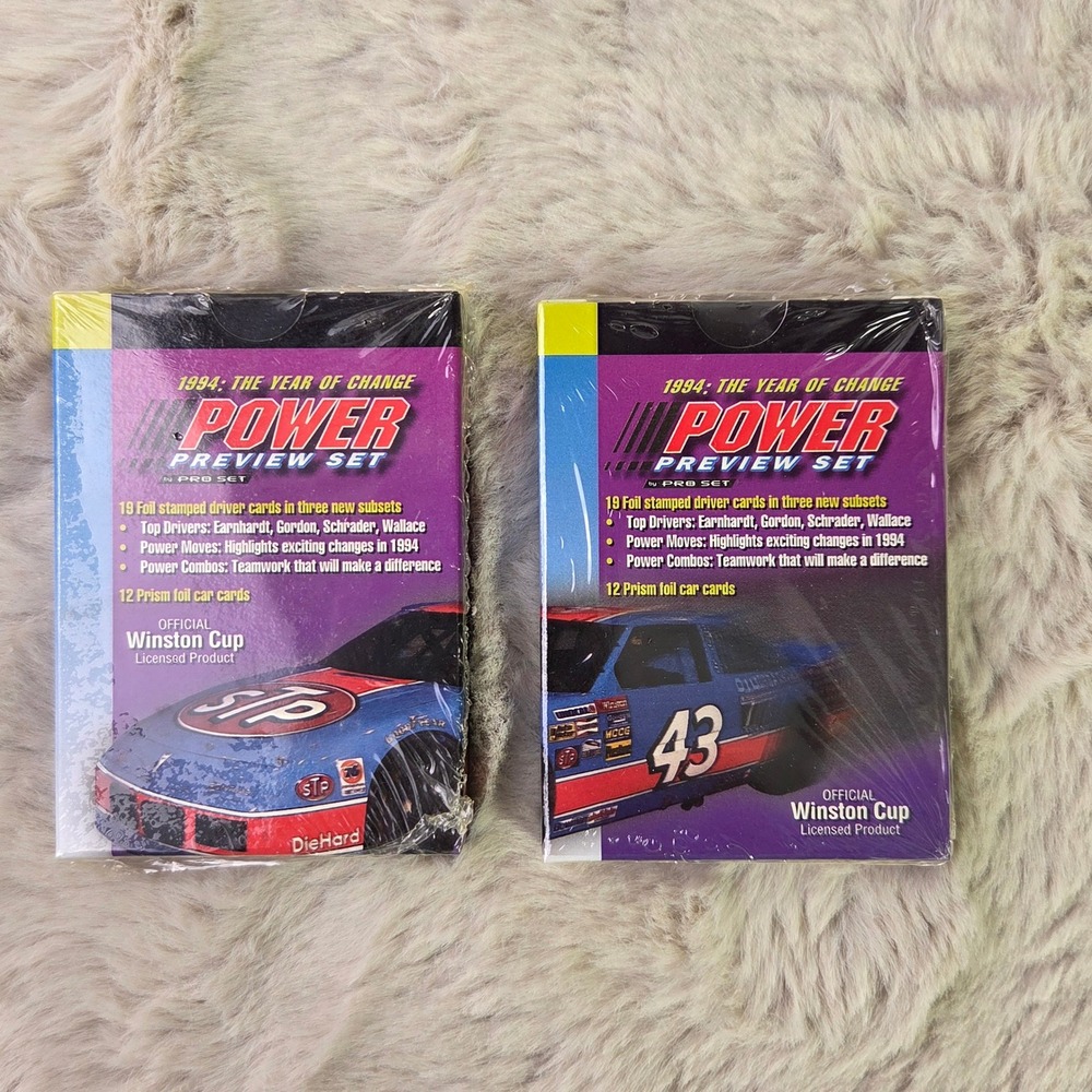 Lot of 2 1994 Pro Set NASCAR Power Preview Set Sealed Winston Cup Trading Cards